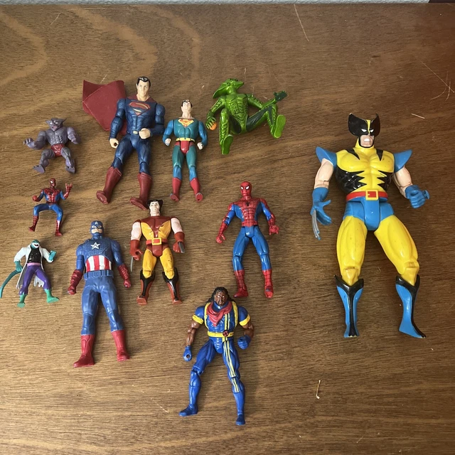 Vintage Marvel & DC  Lot - 1980’s 1990’s  Action Figures By Toy Biz Die cast