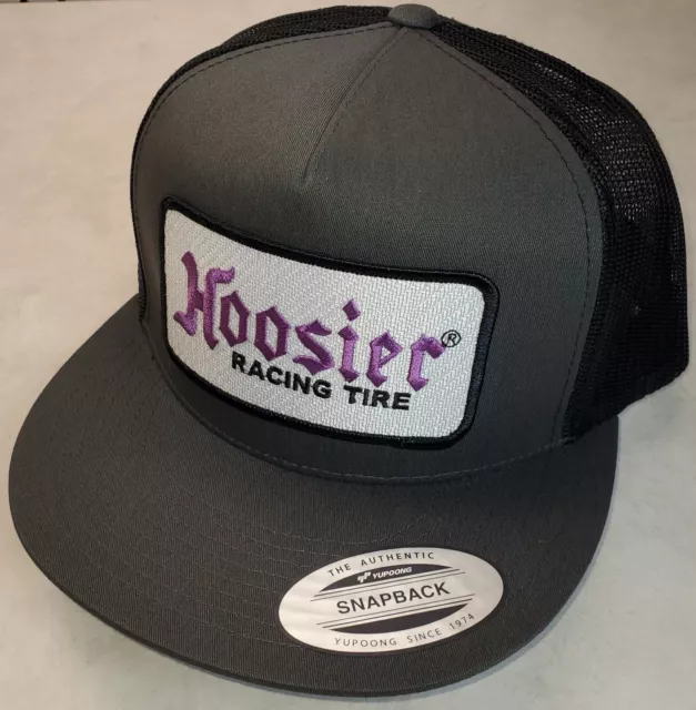 Hoosier Racing Tire Patch Yupoong Trucker Hat Classic 6006 Snapback Charc/Black