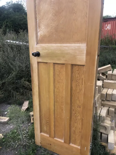 Reclaimed 1920s or 1930s 4 panel stripped pine doors.
