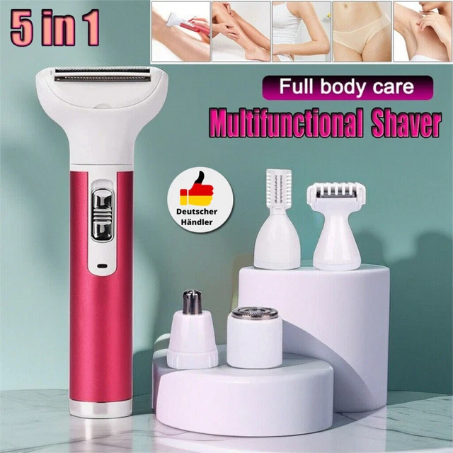 Rasoio Elettrico Donna, 5-In-1 Rasoio Elettrico Donna, Indolore