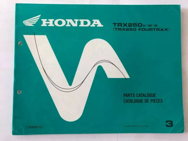 Honda Parts Catalogue - Ersatzteilkatalog TRX250V/W/X 8FOURTRAX - 1998 -