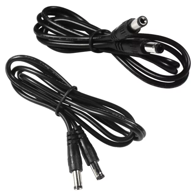 2x DC Power Plug 5.5x2.5mm to 5.5 x 2.1mm Male Adapter Connector Cables for CCTV