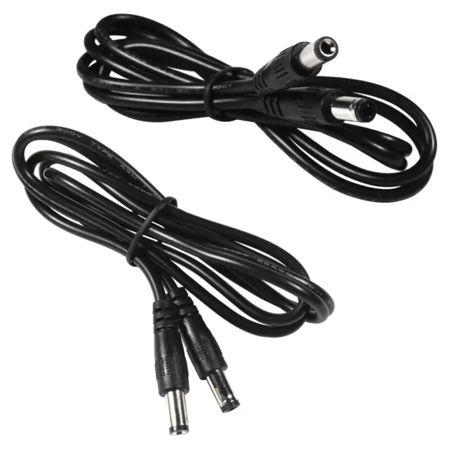 2x Dc Puissance Prise 5.5x2.5mm Pour 5.5 x 2.1mm Adaptateur Mâle Raccord Cable