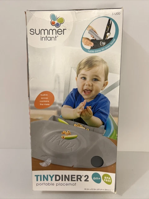 Summer Tiny Diner 2 Portable Placemat in Gray - NIB!