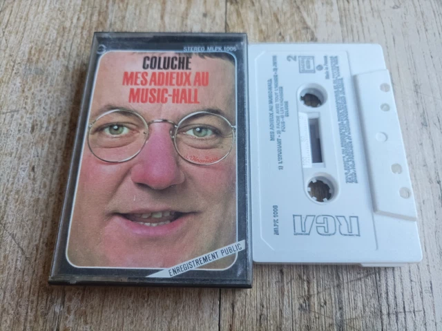 Coluche Mes Adieux Au Music Hall Cassette Audio Tape  France K7 Mc