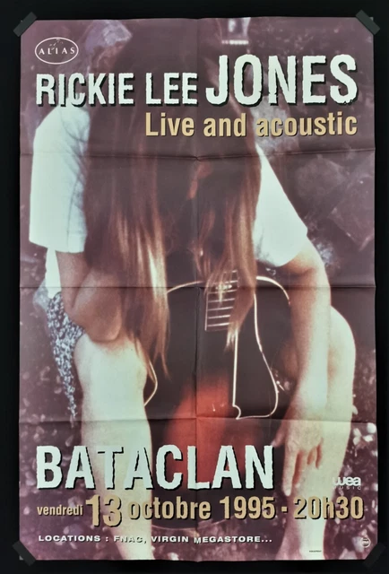 RICKIE LEE JONES - Affiche concert Bataclan Paris - 1995 - 118 x 79 cm