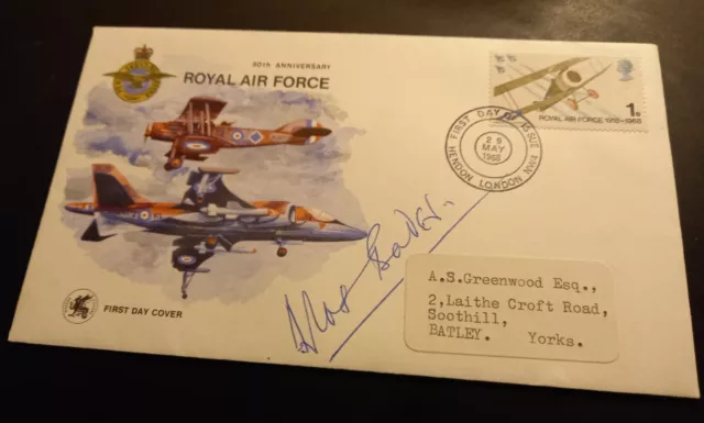 douglas bader signed 1968 1s fdc rare fdc