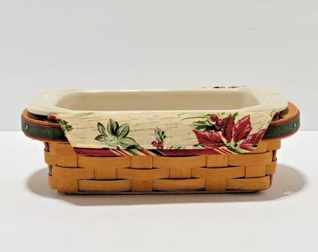 Longaberger Loaf Pan 2006 HOLIDAY HELPER Basket With Fabric Liner and Protector