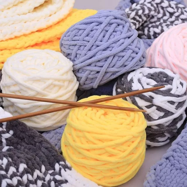 SOFT 100G DIY Knitting Woolen Yarn Chunky Crochet 8 Ply Thread