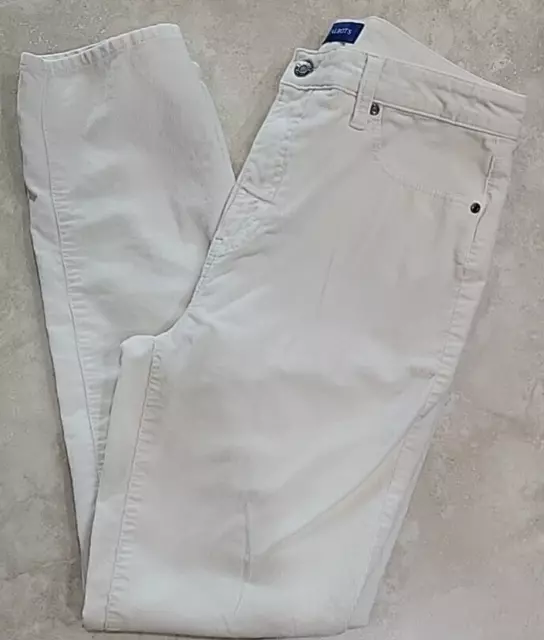 Talbots womens High Waist Straight Leg Size 10 corduroy pants white stretch