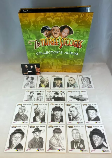 BINDER SALE: ALBUM FOR THE THREE STOOGES Breygent Cards w/ Promo P4 & REPRO SET