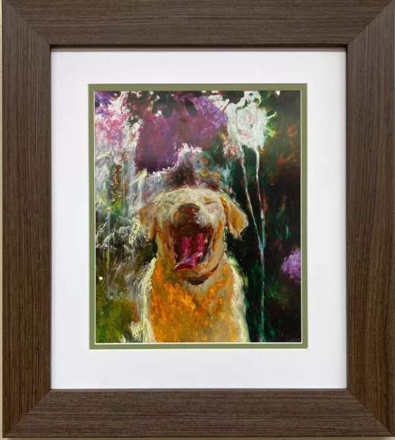 Jamie Wyeth "Dog Under Lilacs in a Downpour" CUSTOM FRAMED Art Andrew Americana Jamie Wyeth "Dog Under Lilacs in a Downpour" CUSTOM FRAMED Art Andrew Americana