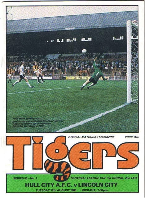 Hull City v Lincoln City 1980/1 League Cup