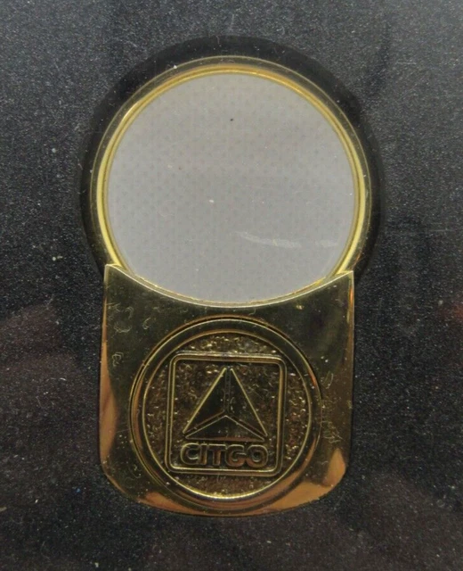 Vintage Citgo Gas and Oil Gold tone Keychain New in box 1 7/8" tall