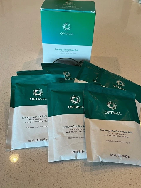 Optavia Creamy Vainilla Shake Mix, 7 sobres