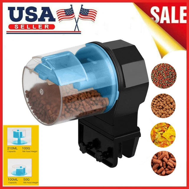 ADJUSTABLE AUTO FISH Feeder Feeding Aquarium Tank Automatic Food ...