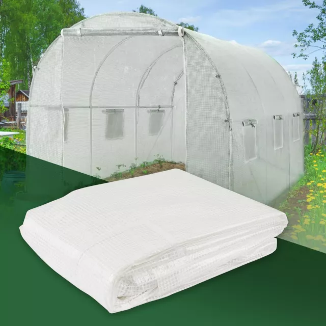 Bâche de rechange pour serre de jardin tunnel 6m² film de serre PE 2x3x2 m blanc