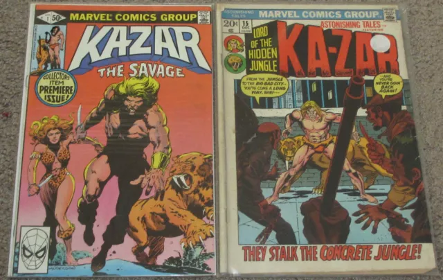 Astonishing Tales #15 (VG)  & KAZAR the Savage #1 (VF); KAZAR #1 of 5 (NM- 2011)