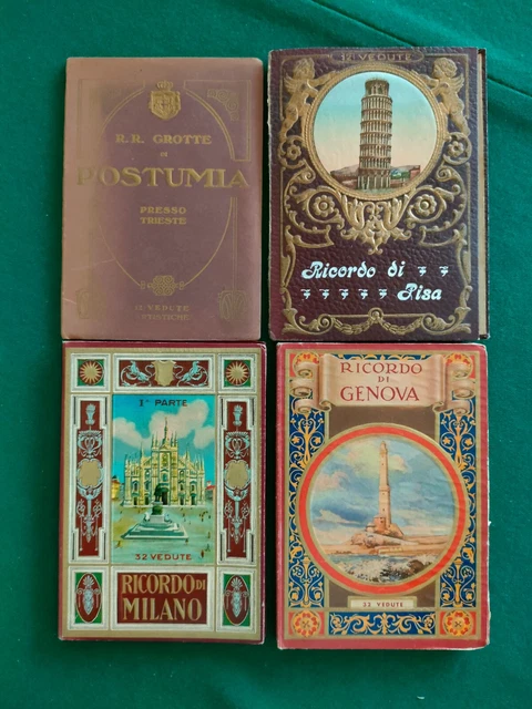 Postumia-Pisa-Milano-Genova In 4 Raccolte Di Ricordi D'epoca