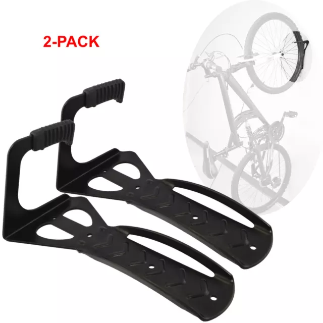 Lumintrail Heavy Duty Bicycle Wall Mount Hanger Hook Bike Storage Rack - 2PK