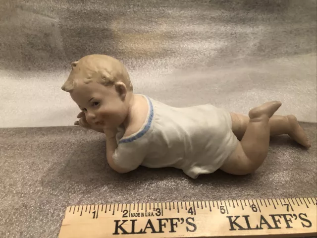 9” Antique German Bisque Doll Louis Wolf & Co.? Baby Body Porcelain Heubach Gift