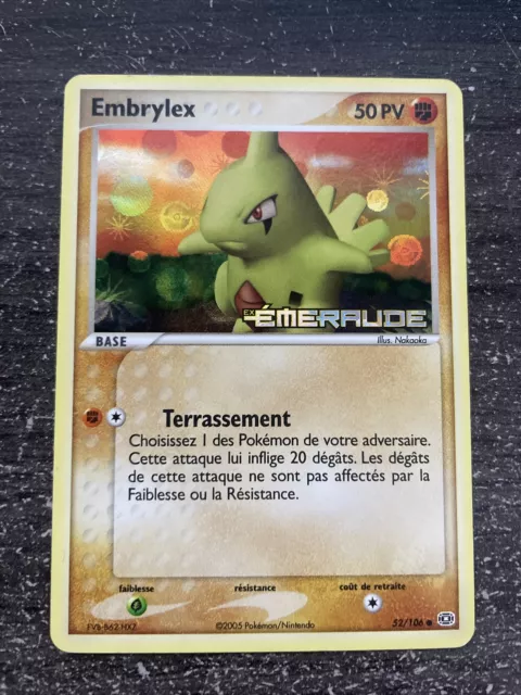Embrylex Reverse - Pokémon 52/106 Ex Emeraude Fr
