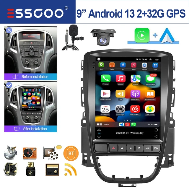 ANDROID 12 AUTORADIO Carplay GPS Navi RDS MIK Kam Für Opel Astra J