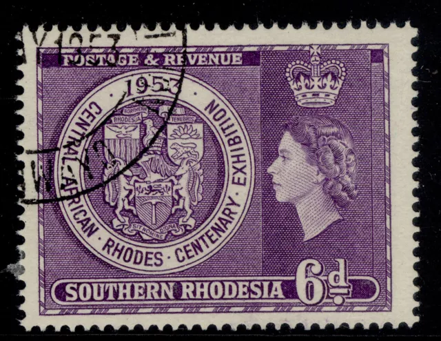 SOUTHERN RHODESIA QEII SG76, 6d violet, FINE USED.