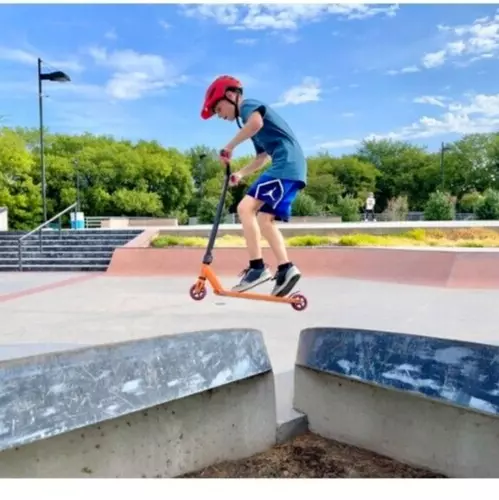 Kids Push Scooter Fuzion Stunt Pro X-5 Orange 220 Weight Limit Kids Push Scooter Fuzion Stunt Pro X-5 Orange 220 Weight Limit
