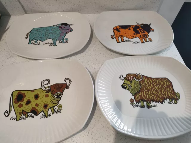 Vintage Beefeater Ironstone Pottery Plates X4