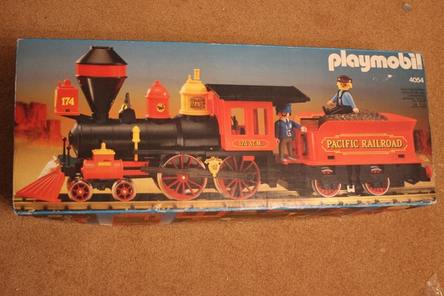 PLAYMOBIL SÉRIGRAPHIE RARE Locomotive Steaming Mary 4054 vintage boite