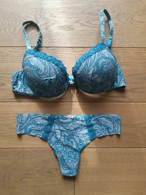 COMPLETO INTIMO INTIMISSIMI paisley Push-Up brasiliana azzurro cashmere 3 M  blu EUR 4,00 - PicClick IT