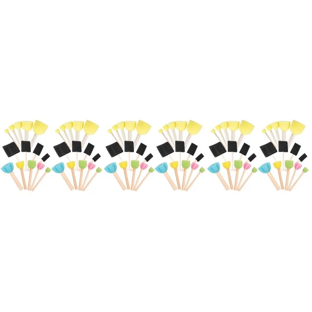 TOPPERFUN 16 Pinceaux éponge Colorés – Kit DIY Peinture Et Graffiti Pour Enfants, Outils éducatifs Artistiques, Apprentissage Précoce – Taille Adaptée Aux Petites Mains