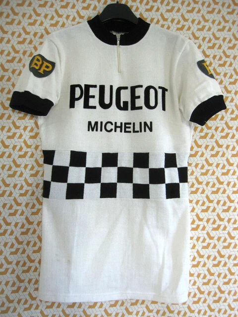 Maillot Cycliste Vintage Peugeot Esso Michelin - Crylor Taille S - Années 70