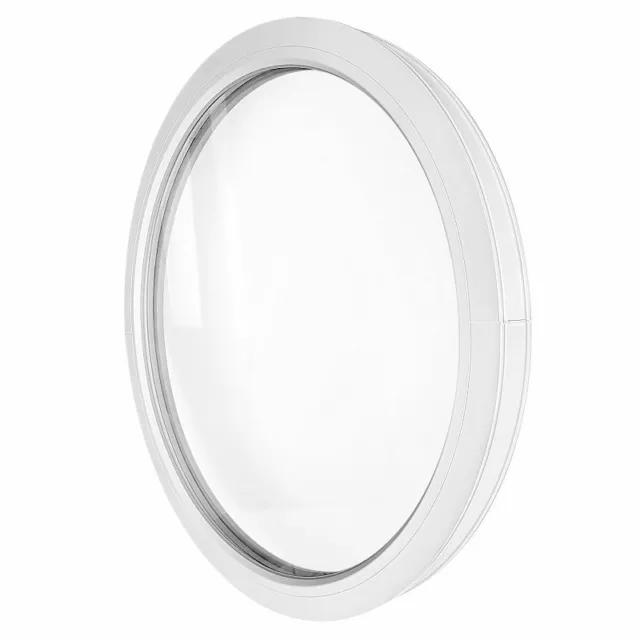 Fenêtre ronde fixe PVC blanc oeil de boeuf VEKA double vitrage 3