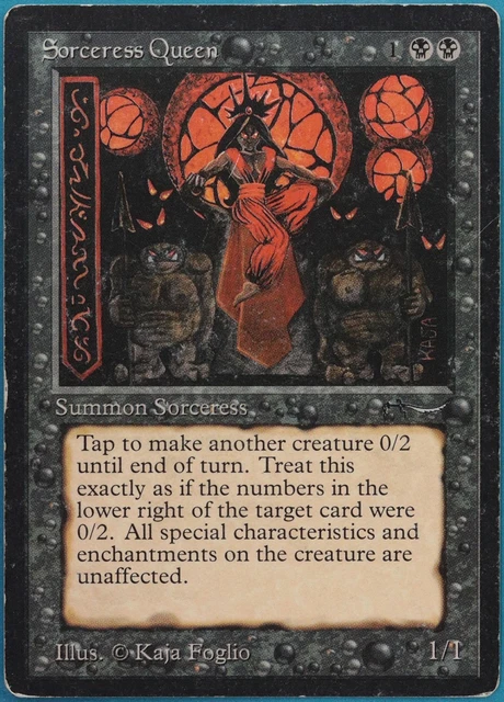 Sorceress Queen Arabian Nights HEAVILY PLD Black Uncommon CARD (364054) ABUGames