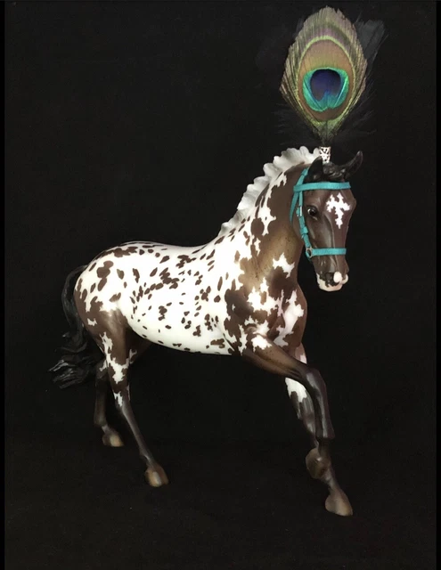 Custom Traditional Breyer Or Peter Stone Horse Tack Peacock Circus Halter