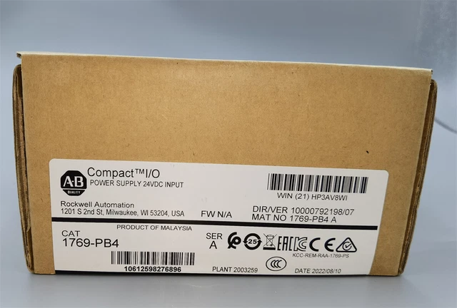 1769-PB4 New Sealed AB CompactLogix Power Supply 1769PB4 SER A