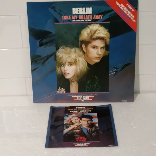Top Gun 7" & 12" Vinyl Bundle Soundtrack Berlin Kenny Loggins 1986