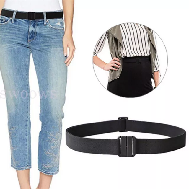 Buckle-free Elastic Womens Comfortable Invisible Belt for Jeans No Bulge 3