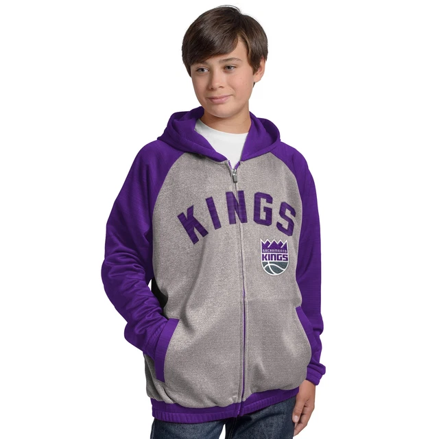 G-III Boys' Legend Hooded Track Jacket, Gray, Medium