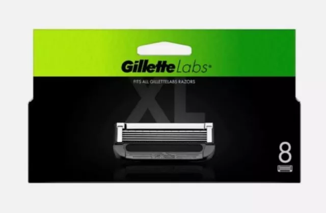 Gillette Labs Razor Blade Refills | Pack of 8 XL | GENUINE & SEALED