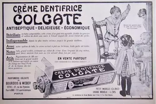 Publicité De Presse 1915 Créme Dentifrice Colgate Antiseptique - Advertising