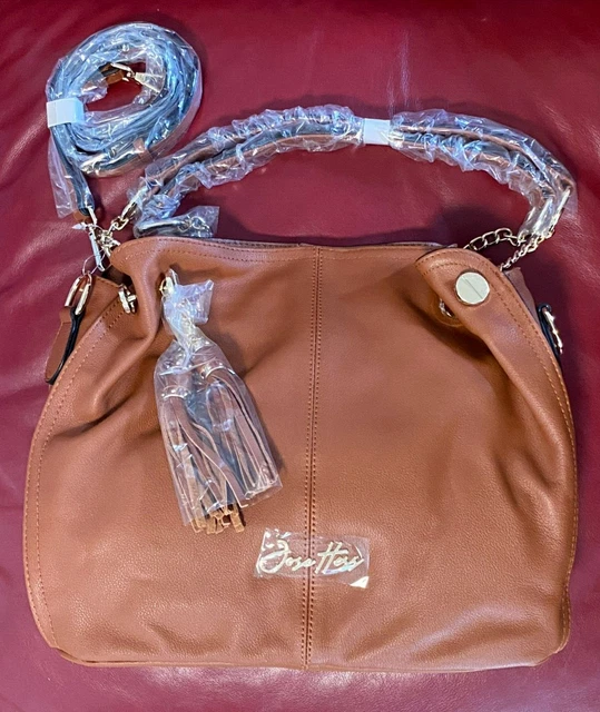 $299 The Jose Hess Signature Leather Hobo Bag | Brown | Danbury Mint