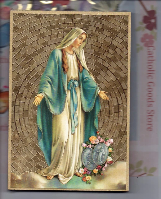 OUR LADY OF the Miraculous Medal Gold Foil Mosaic Plaque (4" x 6") £10. ...