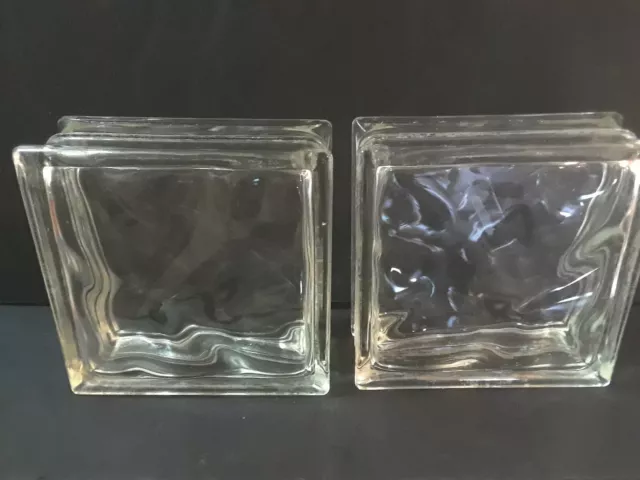 2 Pittsburgh Corning Architectural Glass Blocks DECORA Blocks USA 8x8x3