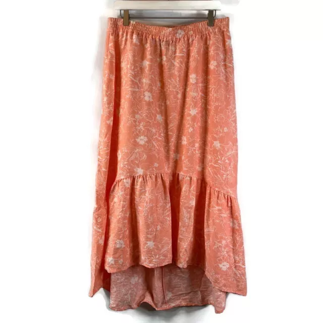 INC International Concepts Womens Maxi Skirt Size Large Floral Peasant Tiered