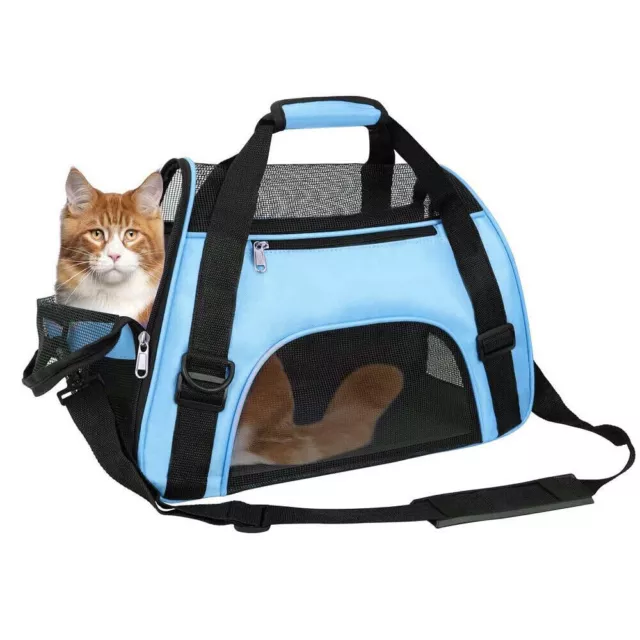 Large Pet Carrier Bag Portable Soft Fabric Folding Dog Cat Puppy Travel Bags UK