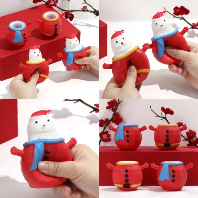 Noël Acheter 2 pour Popper Remue Jouet Squishy Santa Neige Cadeaux Chausettes de