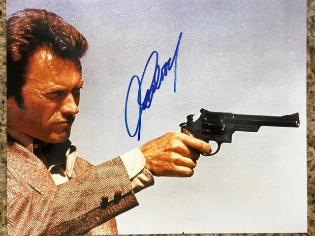 Clint Eastwood Signed Dirty Harry 8x10 Photo.  Authentic Autographs With COA